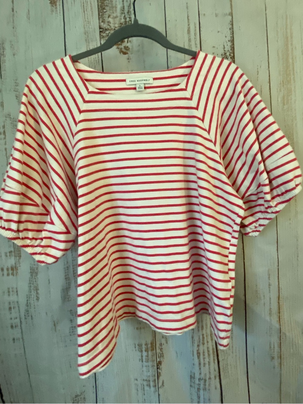 Free Assembly Women’s Balloon Sleeve Top, size large